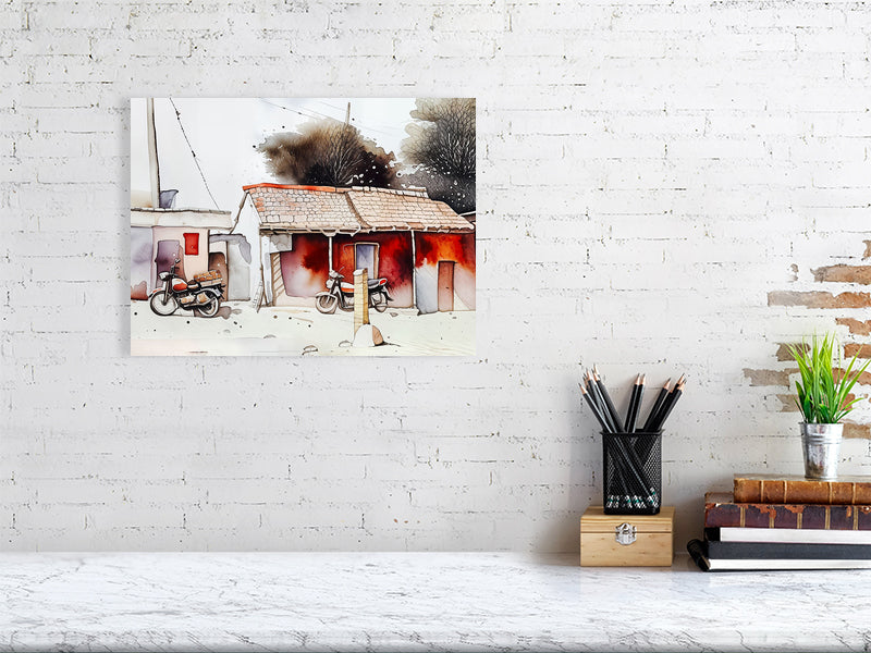 Fine Art Print, Rustic Wall Decor, Motorcycle Artwork, Vintage Home Decor, Gift for Bikers, Nature Art, Unique Art Piece
