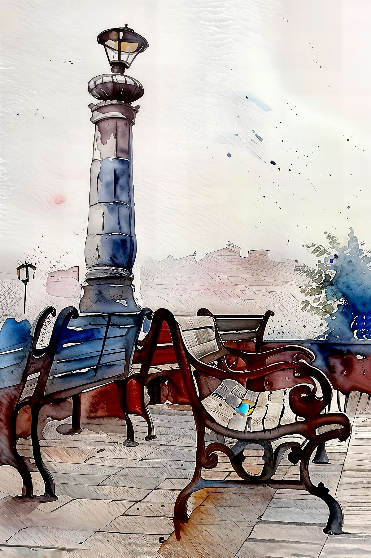 Fine Art Watercolor Art Print, Multi-color Wall Decor for Home, Perfect Gift for Art Lovers, Office Decoration, Unique Housewarming Present
