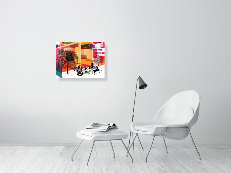Vibrant Urban Fine Art Print, Colorful Wall Decor, Modern Home Decoration, Gift for Art Lovers, Unique Colorful Art Piece