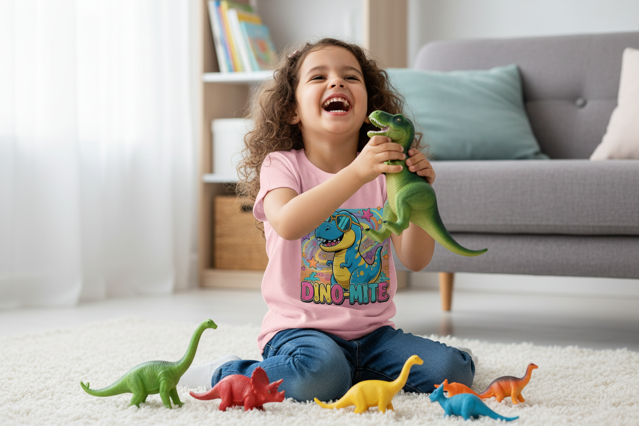 Dino-Mite Kids T-Shirt | Fun Dinosaur Youth Tee