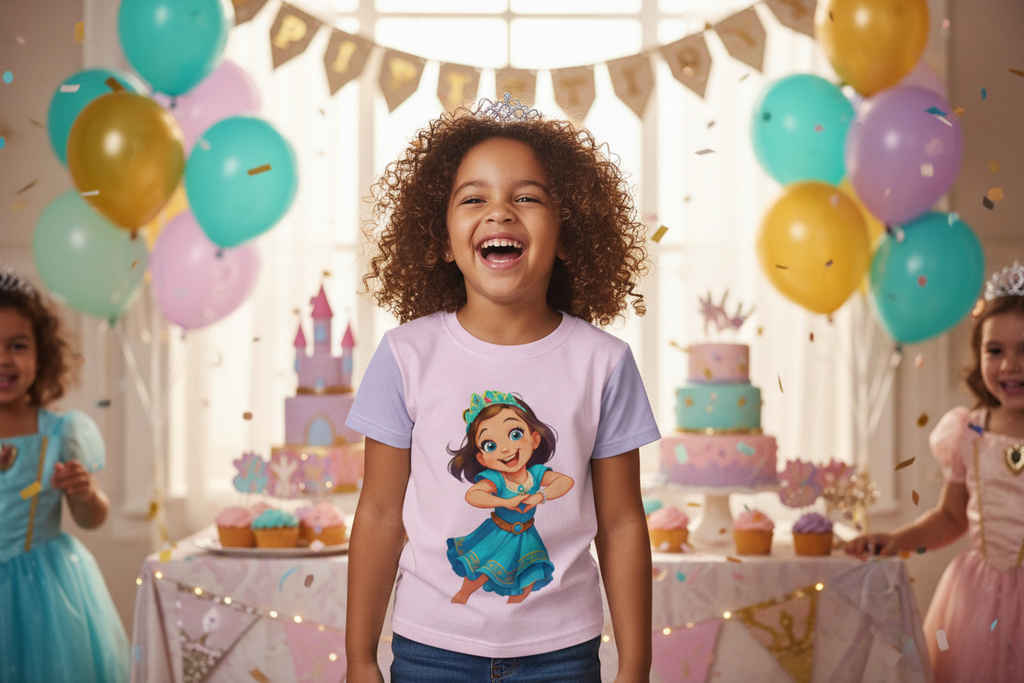 Kids Cotton Crew Neck T-Shirt - Soft Stretch Tee for Children