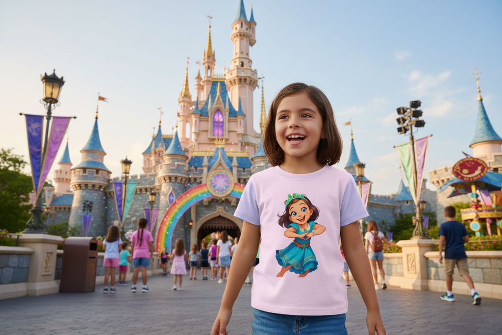 Kids Cotton Crew Neck T-Shirt - Soft Stretch Tee for Children