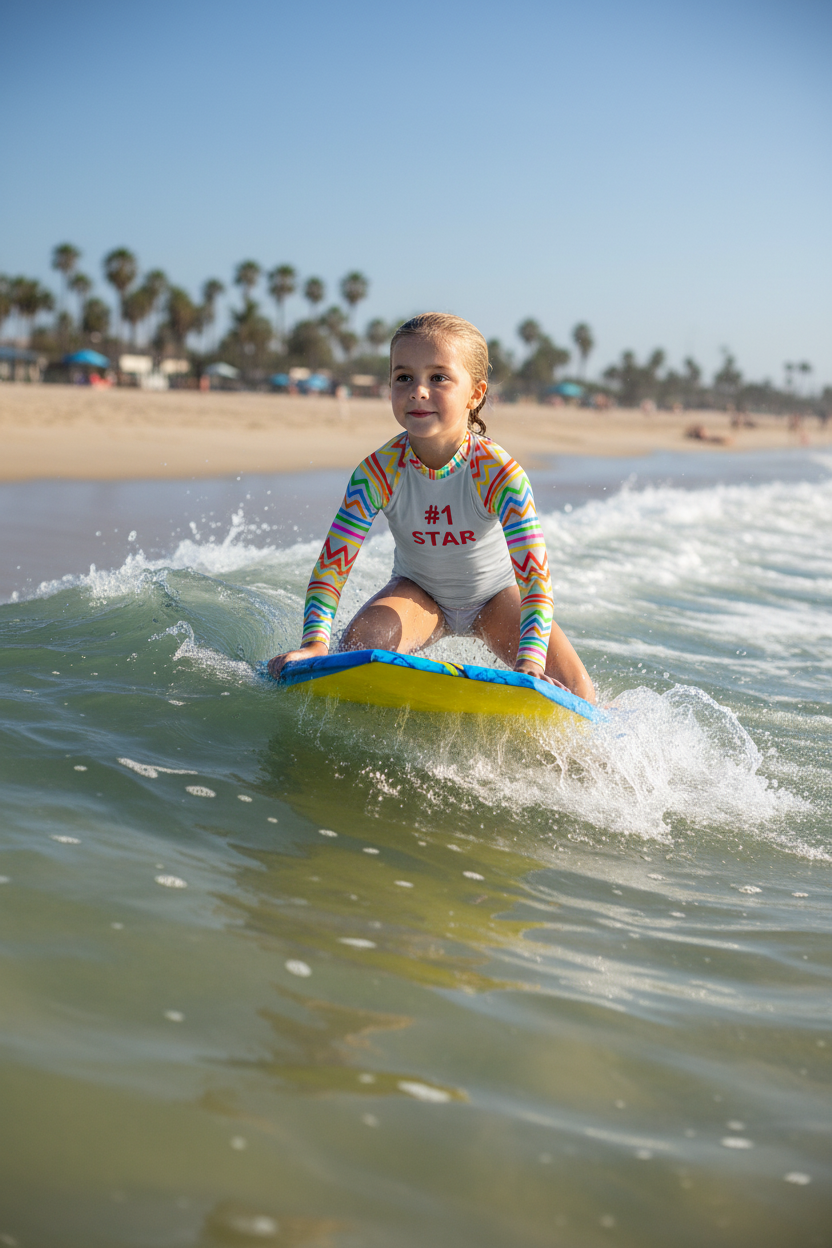 #1 Star Kids Rash Guard - UV Sun Protection Swimwear for Children