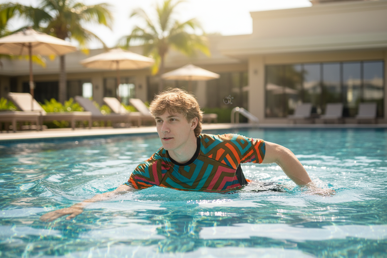 All-Over Print Men's Rash Guard | UPF 50+ Sun Protection | Quick-Dry Swimwear