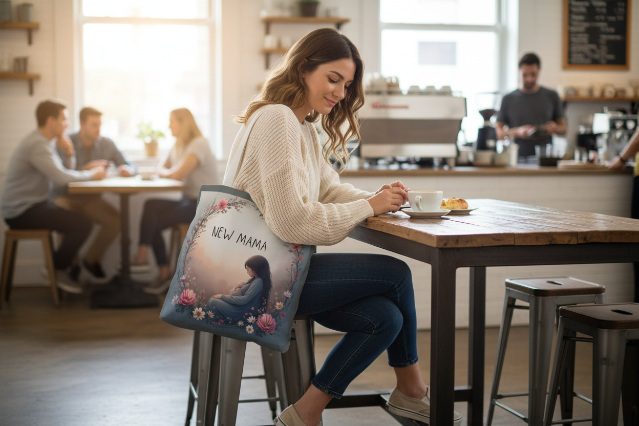 New Mama Tote Bag - Spacious Diaper Bag for New Mothers