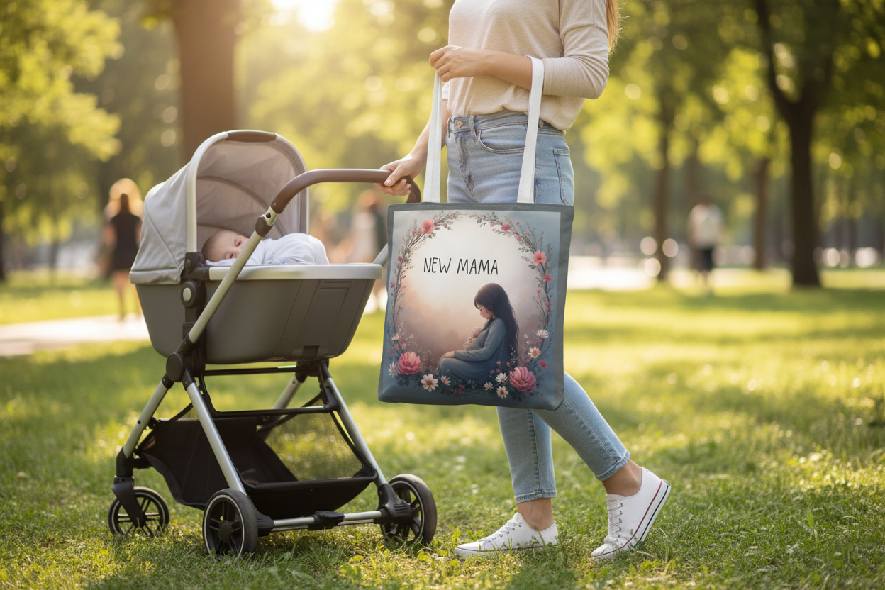 New Mama Tote Bag - Spacious Diaper Bag for New Mothers
