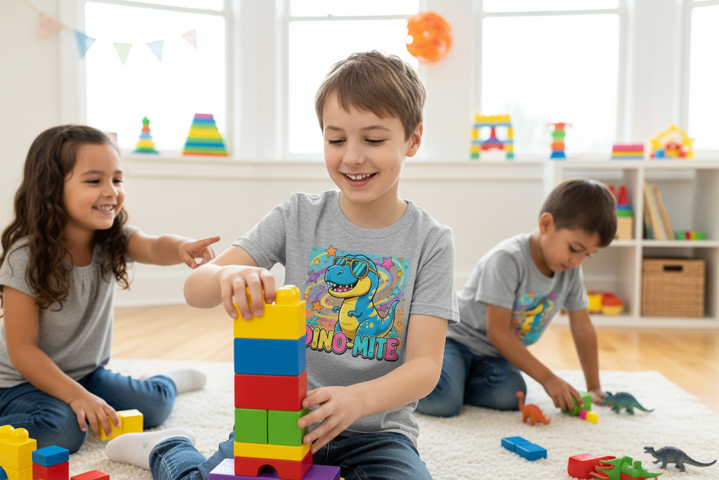 Dino-Mite Kids T-Shirt | Fun Dinosaur Youth Tee