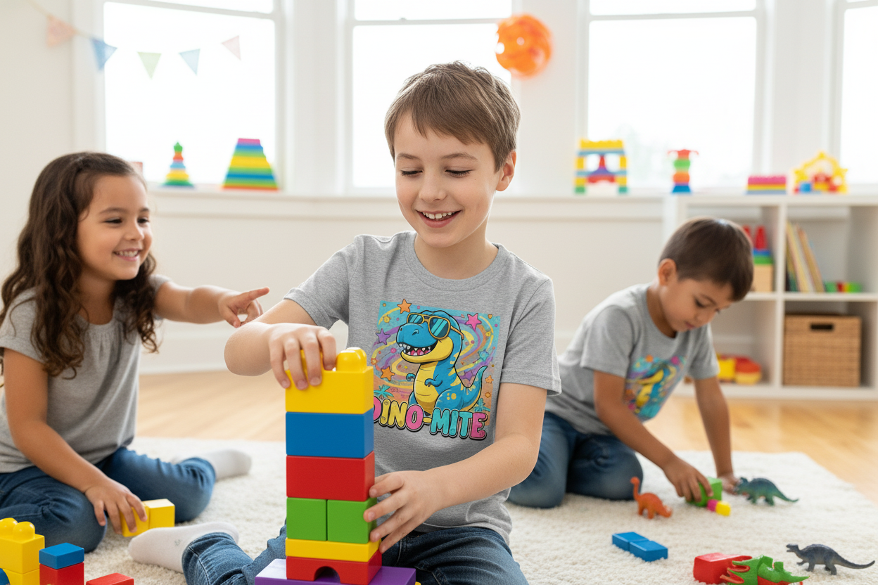 Dino-Mite Kids T-Shirt | Fun Dinosaur Youth Tee