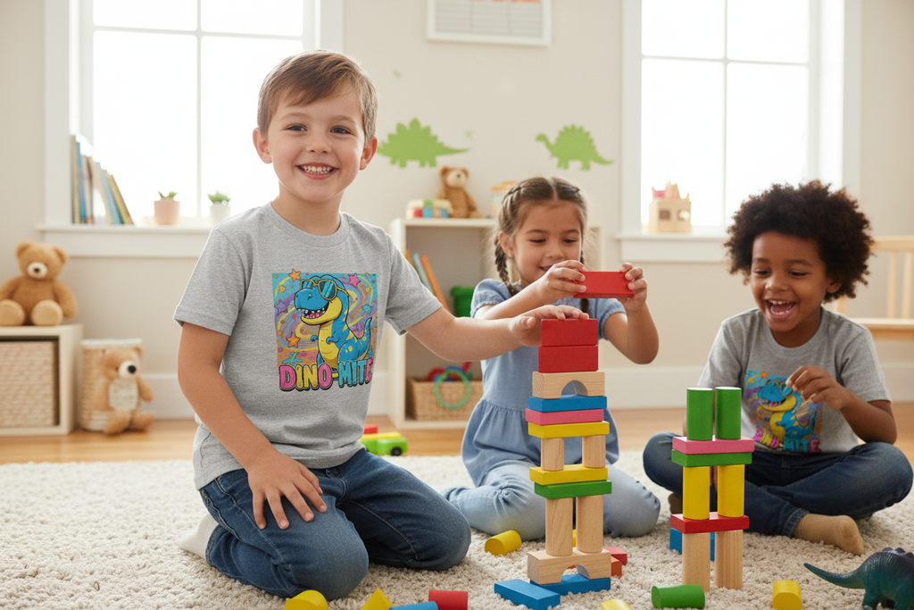 Dino-Mite Kids T-Shirt | Fun Dinosaur Youth Tee