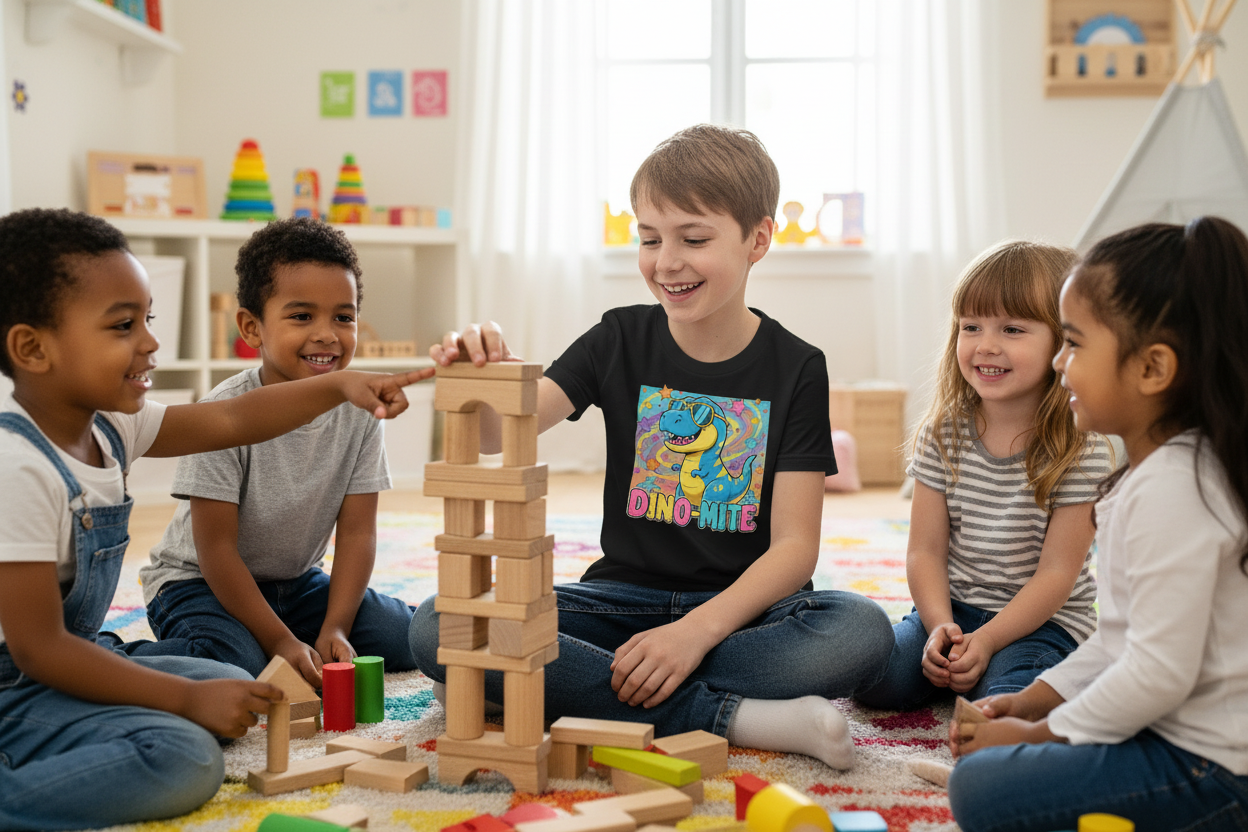Dino-Mite Kids T-Shirt | Fun Dinosaur Youth Tee