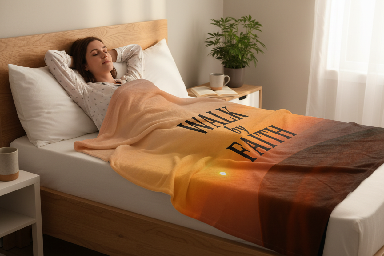 Walk by Faith Throw Blanket | Inspirational Christian Home Decor