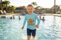 Builder Bot Tech Crew Kids Rash Guard - UV Sun Protection Swimwear
