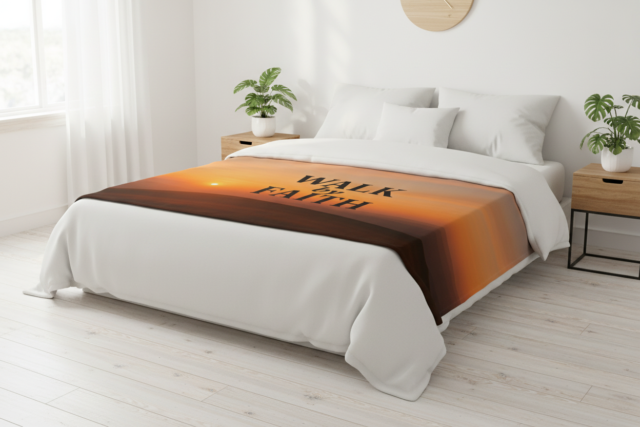 Walk by Faith Throw Blanket | Inspirational Christian Home Decor