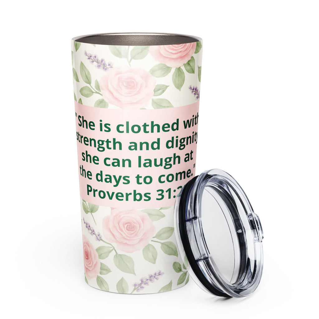 Inspirational Floral Tumbler | 20oz Stainless Steel | Double-Wall Insulated
