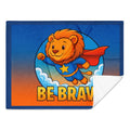 Be Brave Superhero Lion Throw Blanket | Kids Room Decor