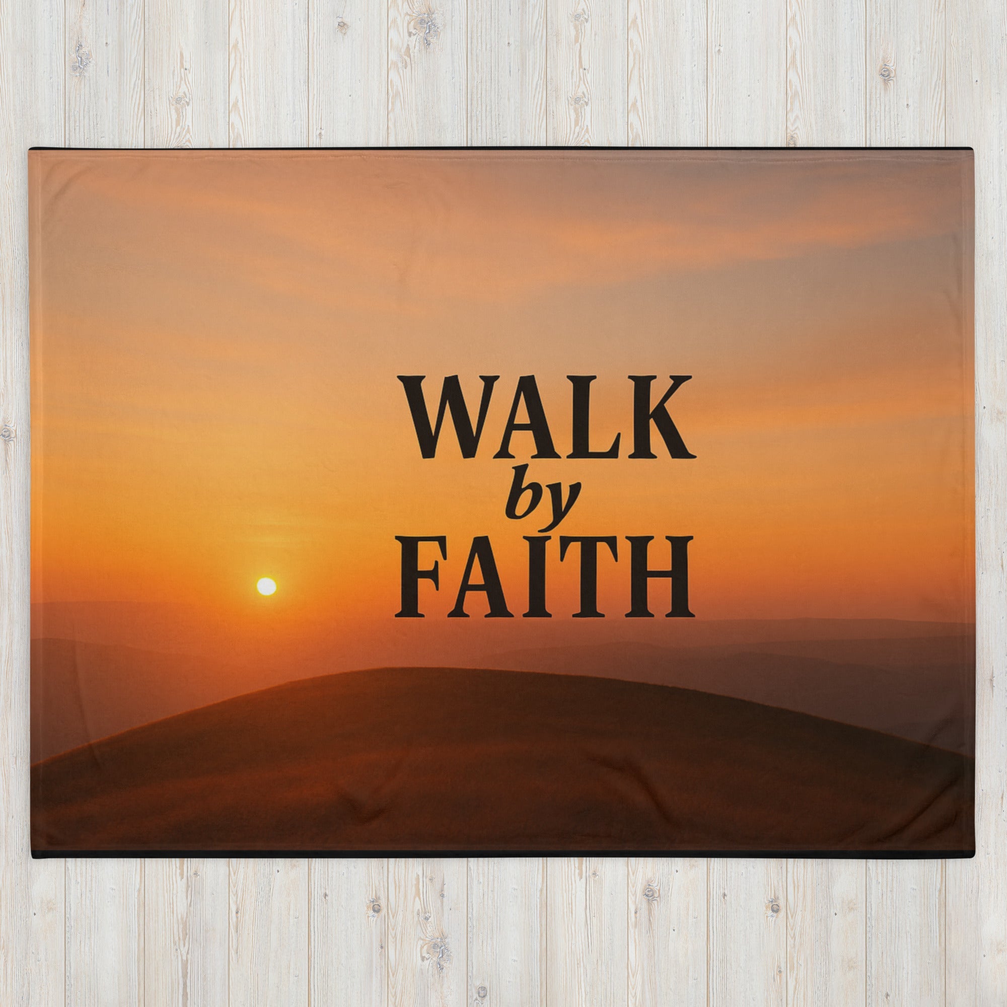 Walk by Faith Throw Blanket | Inspirational Christian Home Decor