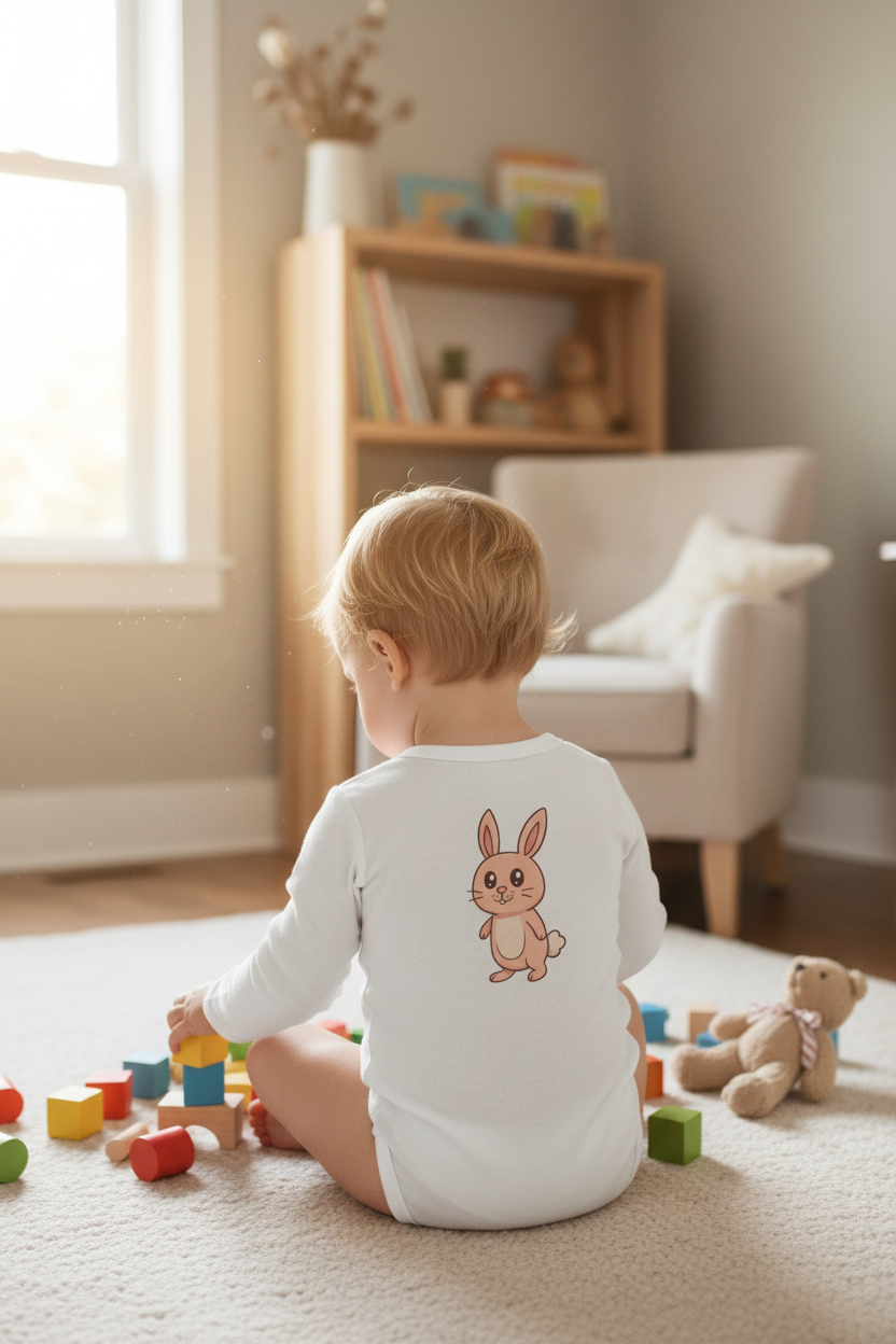 Cute Bunny Infant Bodysuit | Baby Shower Gift, Newborn Outfit, Toddler Clothing, Cute as Can Be, Spring Clothing