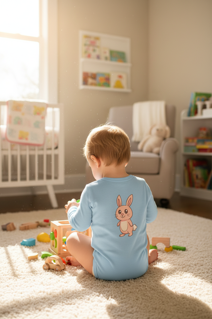 Cute Bunny Infant Bodysuit | Baby Shower Gift, Newborn Outfit, Toddler Clothing, Cute as Can Be, Spring Clothing
