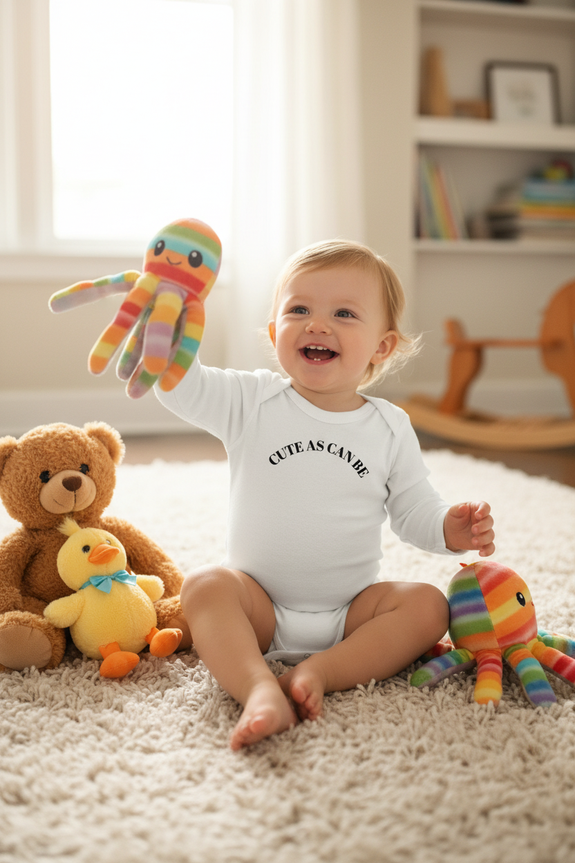 Cute Bunny Infant Bodysuit | Baby Shower Gift, Newborn Outfit, Toddler Clothing, Cute as Can Be, Spring Clothing