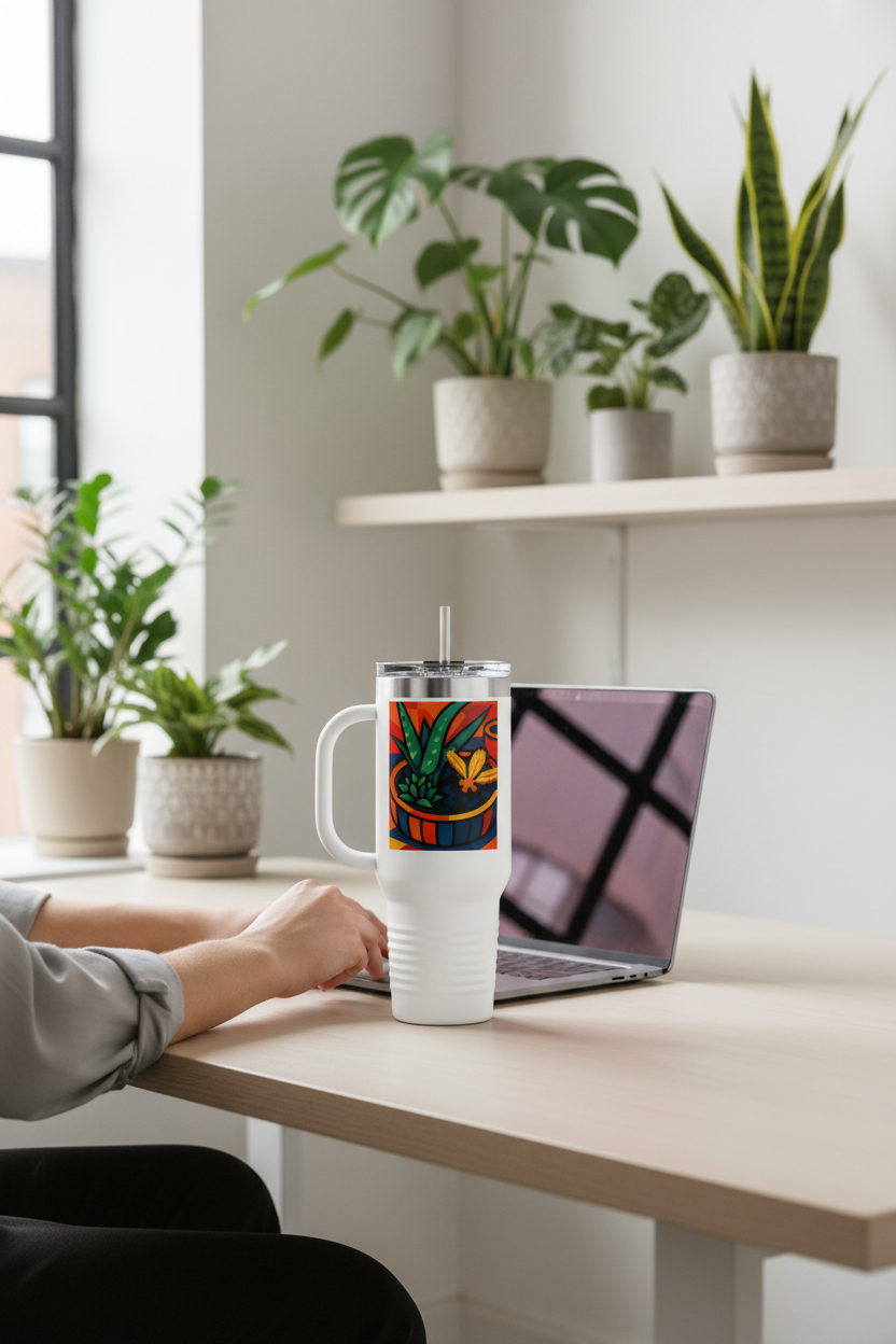 40oz Insulated Travel Mug - Eco-Friendly Leak-Proof Coffee Tumbler