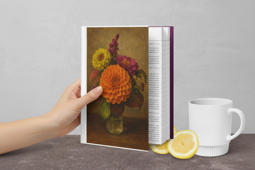 Vintage Floral Journal - Dahlia Botanical Art Hardcover