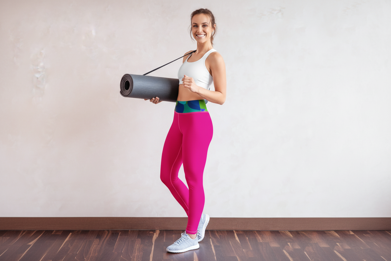 Pink Yoga Leggings | Created with Color Activewear | Faith-Inspired Fitness for Women